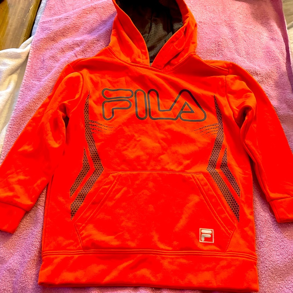 Fila boys orange sweatshirt medium
